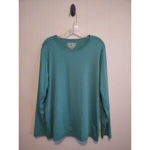 Women's Sun Protection UPF 50 32° Cool Turquoise Long Sleeve Size XXL